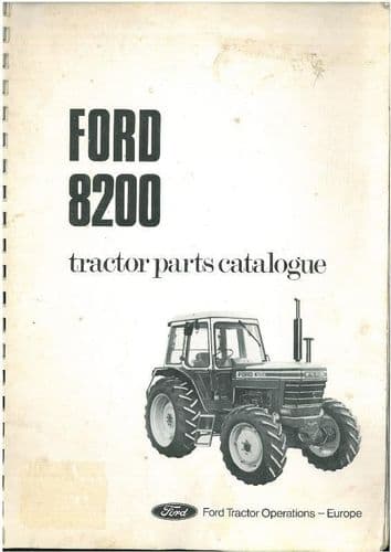 Ford Tractor 8200 Parts Manual