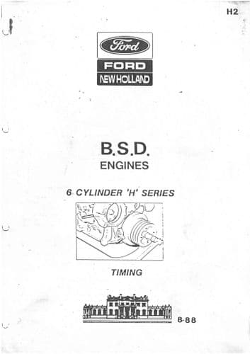 Ford Tractor BSD Engine Timing Manual