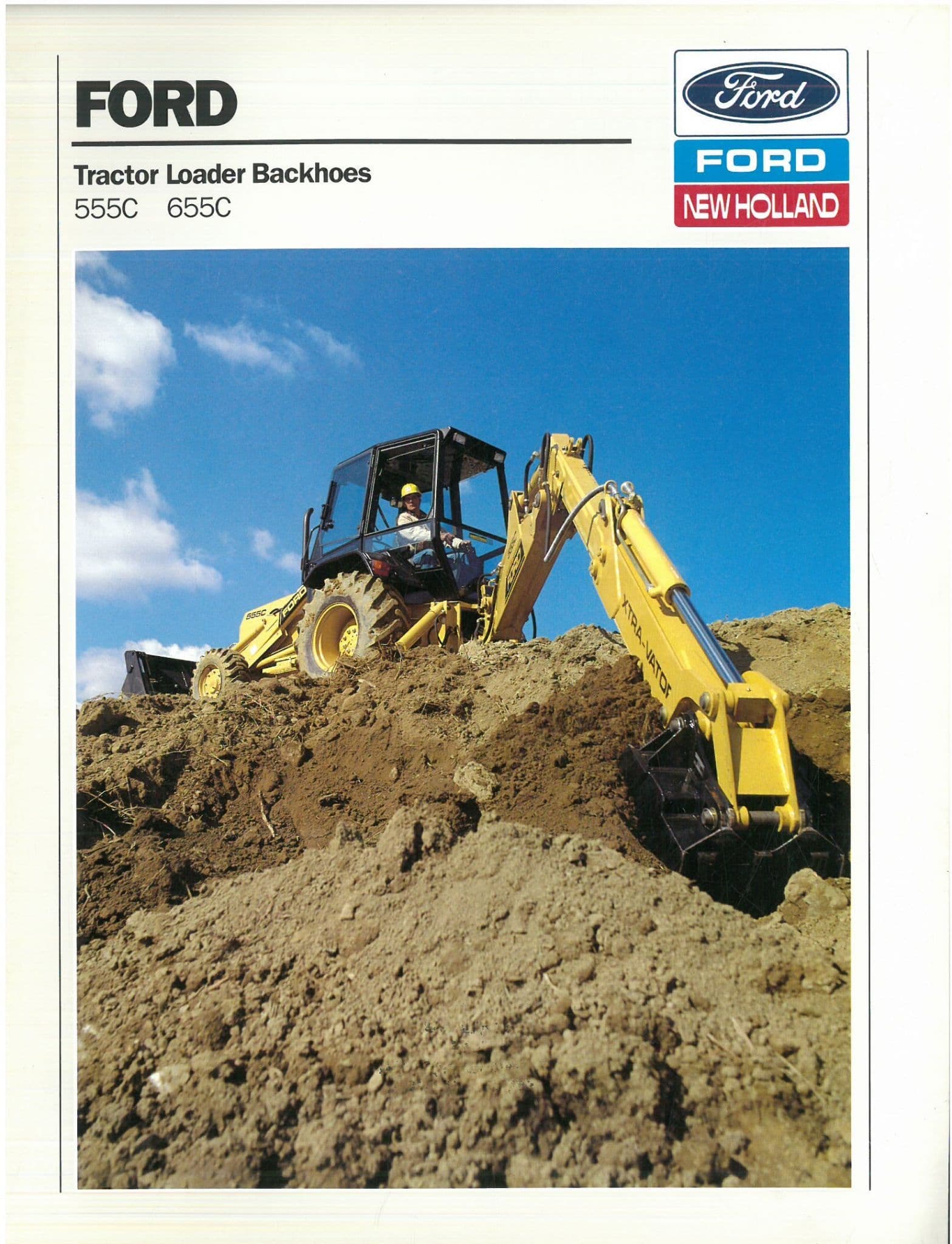 Backhots Ford Tractor Loader Backhoes 555C 655C Brochure
