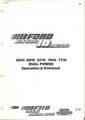 Ford Tractor TW Series and 10 Series Training Notes - ORIGINAL MANUAL