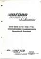 Ford Tractor TW Series and 10 Series Training Notes - ORIGINAL MANUAL