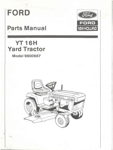 Ford Tractor YT16H Parts Manual