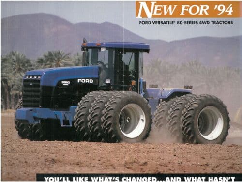 Ford Versatile Tractor 9280 9480 9680 9880 New For '94 Brochure -