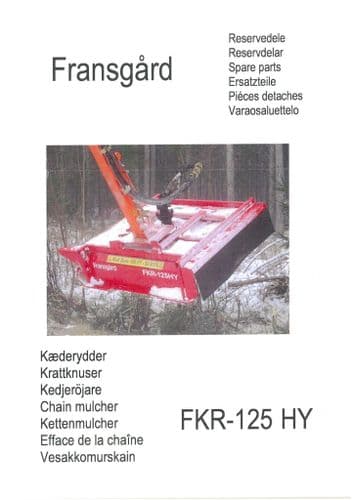 Fransgard Chain Mulcher FKR-125HY Parts Manual
