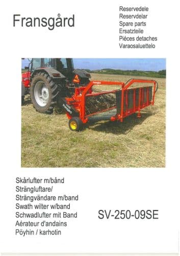 Fransgard Swath Wilter SV250-09SE Parts Manual