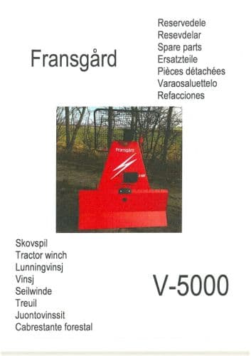Fransgard Tractor Winch V-5000 Parts Manual