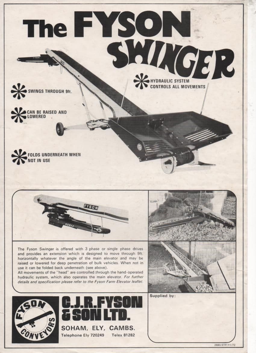 Fyson Elevator - Swinger - Hydraulic System Controls all Movements ...