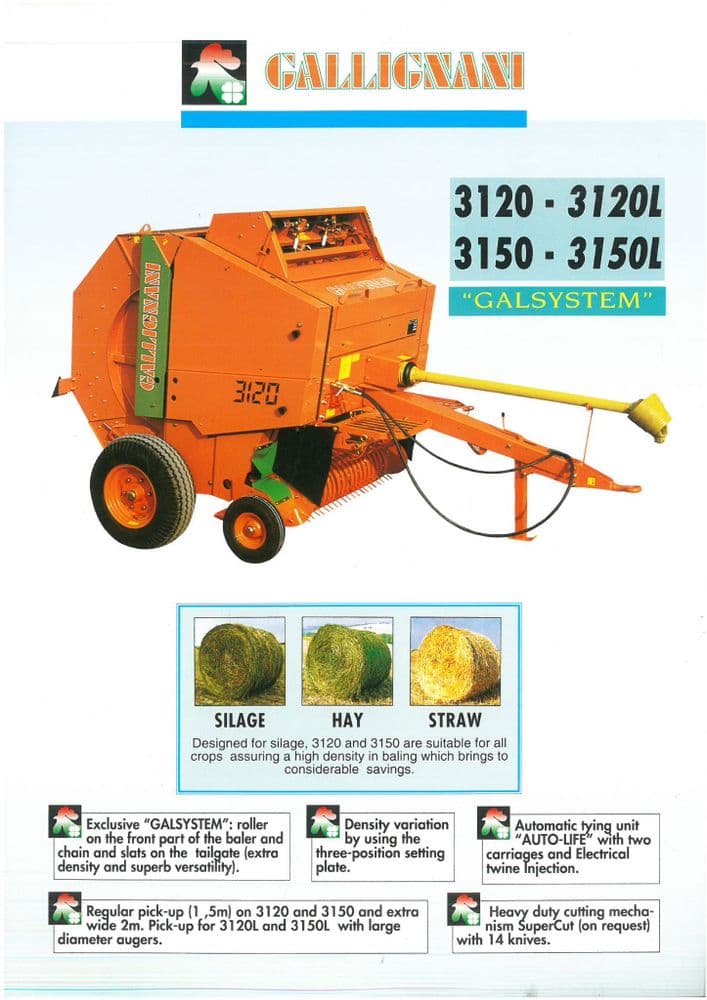 Gallignani Gallignani Round Baler Galsystem 3120 - 3120L & 3150 - 3150LBrochure