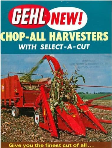 GEHL CHOP-ALL HARVESTERS WITH SELECT-A-CUT - CORN FORAGER BROCHURE - PB2