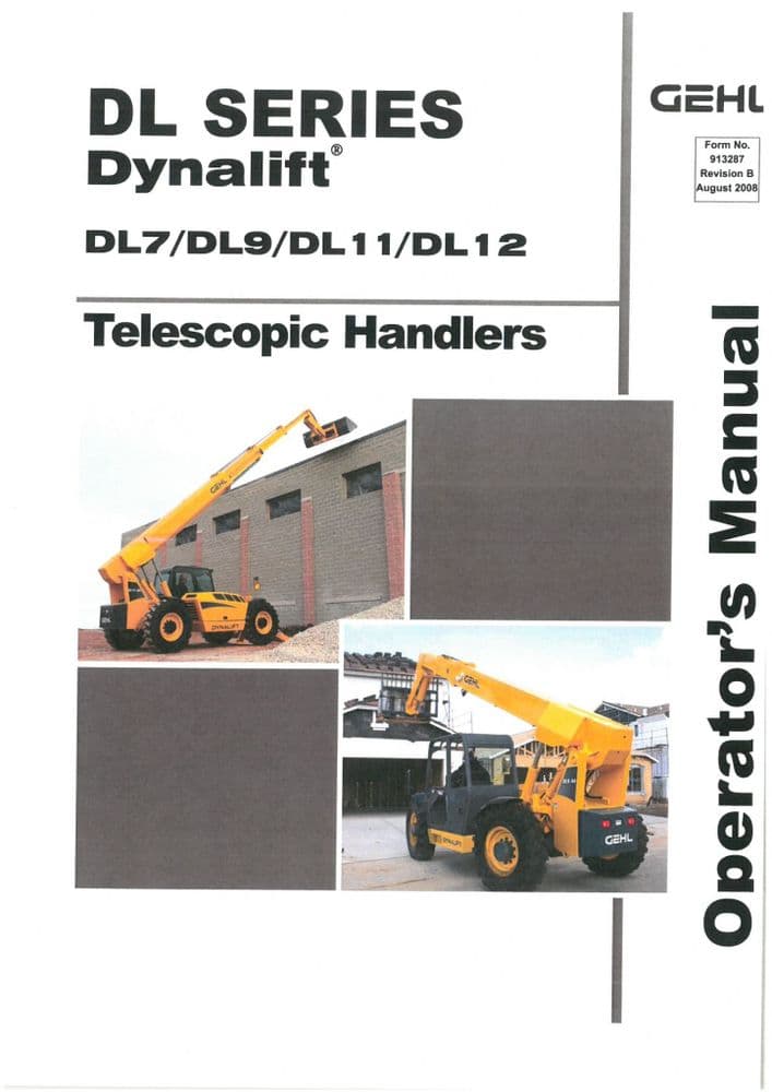 Gehl DL Series Dynalift Telescopic Handlers DL7 DL9 DL11 DL12 Operators
