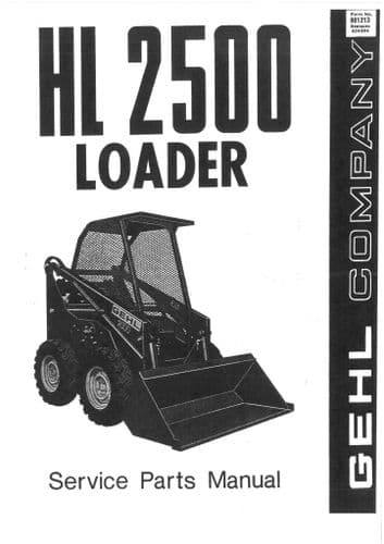 Gehl Loader Model HL2500  Parts Manual HL 2500