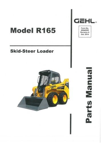 Gehl Skid Steer Loader R165 Parts Manual