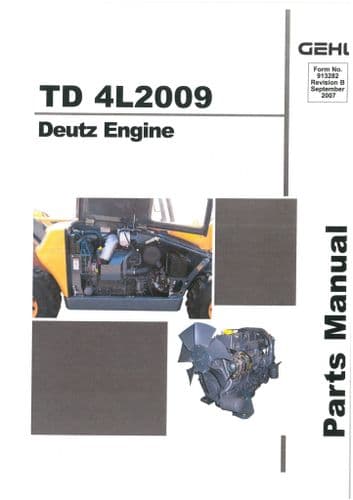 Gehl TD 4L2009 Deutz Engine Parts Manual