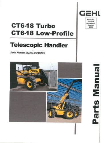 Gehl Telescopic Handler Model CT6-18 Turbo CT6-18 Low Profile Parts Manual