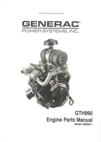 Generac Engine GTH990 Parts Manual