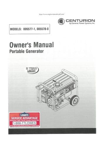 Generac Portable Generator 7000EXL Operators Manual
