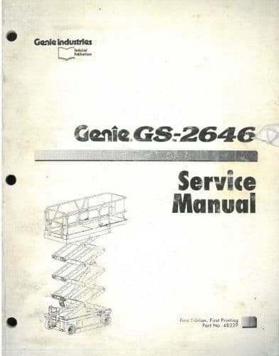 Genie High Platform Cherry Picker GS-2646  Workshop Service Repair Manual