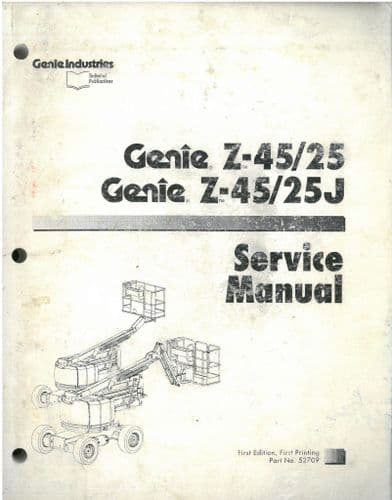 Genie High Platform Cherry Picker Z-45/25 & Z-45/25J Workshop Service Repair Manual