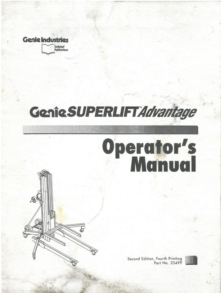 Genie Superlift Advantage SLA5 SLA10 SLA15 SLA20 SLA25 Operators