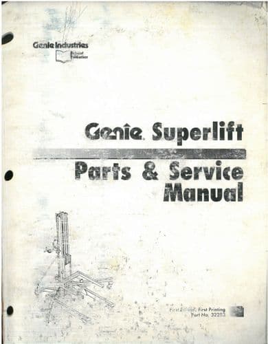 Genie Superlift SL-5 SL-10 SL-15 SL-20 SL-25 Workshop Service Repair Manual SL 5 10 15 20 25