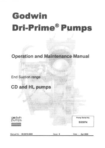 Godwin Dri-Prime Pump Range CD & HL Operators Manual