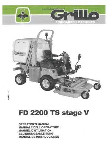 Goldoni 2 Wheel Tractor Uno Operators Manual