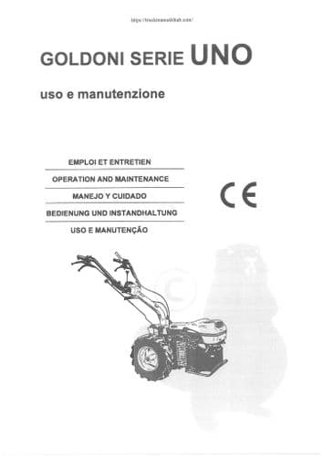 Goldoni 2 Wheel Tractor Uno Operators Manual