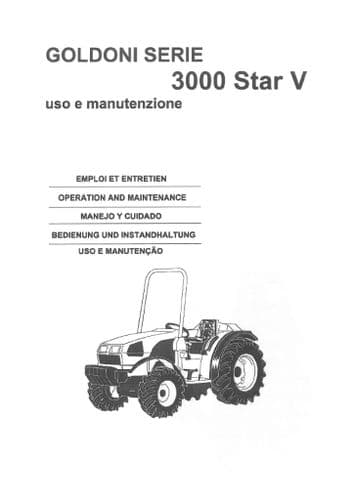 Goldoni Tractor 3070V 2070 Milenio 70V Operators Manual