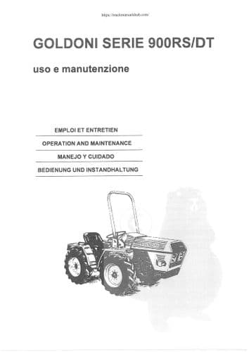 Goldoni Tractor 900RS 900DT Operators Manual