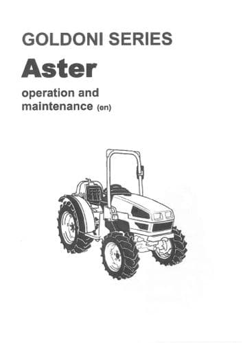 Goldoni Tractor Aster 35 40 45 Operators Manual
