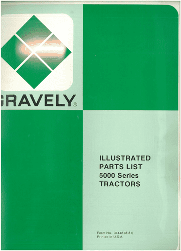 Gravely Lawn Tractor 5000 Series Parts Manual