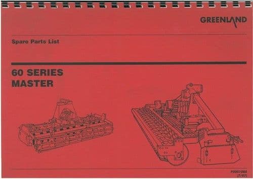 Greenland 60 Series Master Power Harrow (250/60 300/60 250/36 300/36 350/42 400/36/S) Parts Manual