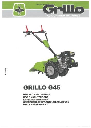 Grillo Garden Cultivator G45 Operators Manual