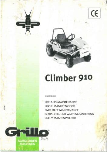 Grillo Mower Climber 910 Operators Manual - Climber 910