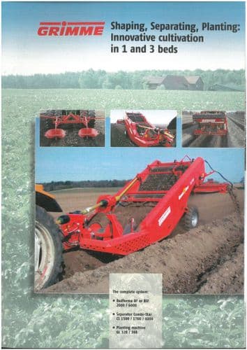 Grimme Innovative Cultivation Bedforma, Separator Potato Planter Brochure