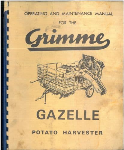 Grimme Potato Harvester Gazelle Operators Manual - ORIGINAL