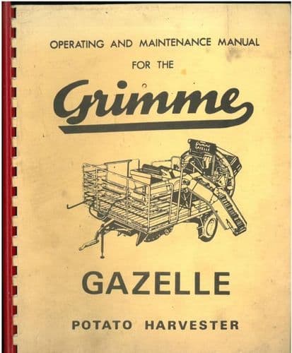 Grimme Potato Harvester Gazelle Operators Manual