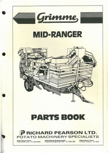 Grimme Potato Harvester Mid-Ranger Parts Manual