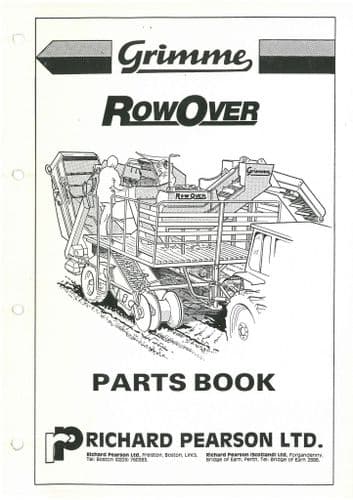 Grimme Potato Harvester RowOver Parts Manual