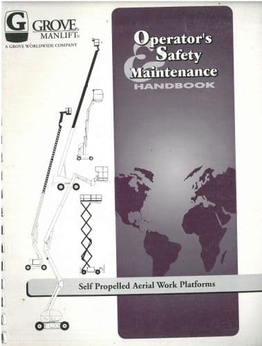 Grove Manlift Self Propelled Aerial Work Platform MZ66D MZ66DXT MZ72D MZ72DXT Operators Manual