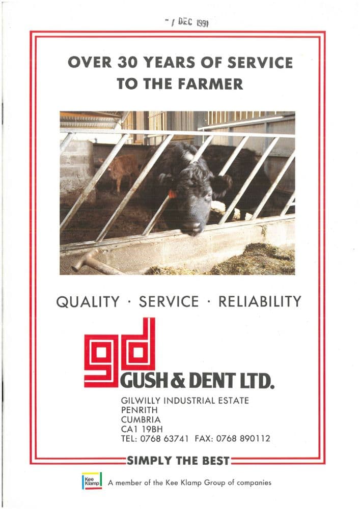 Gush & Dent Livestock Feeding Systems Brochure - Gates Cubicles Bull ...