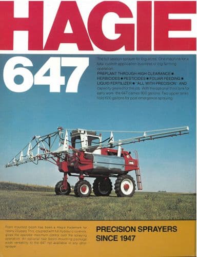 Hagie Self Propelled Sprayer 647 Brochure