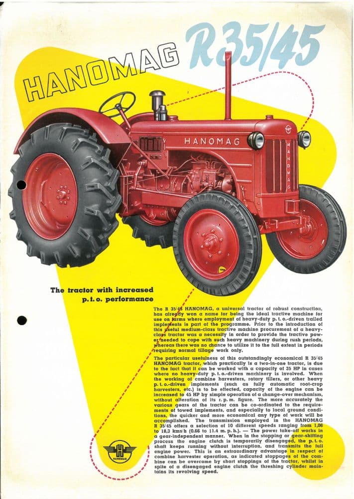 Hanomag Tractor R35 & R45 Brochure