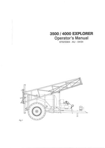 Hardi Australia 3500 4000 Explorer Sprayer Operators Manual