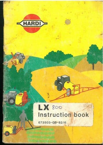 Hardi LX 800 Sprayer Operators Manual