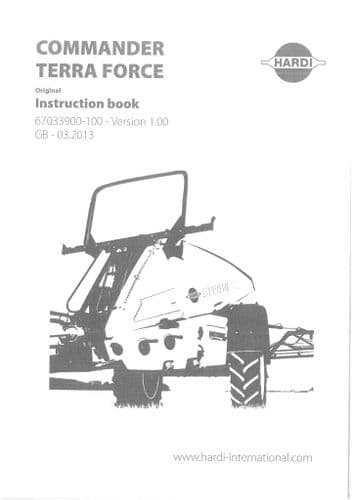 Hardi Sprayer Commander Terra Force Operators Manual