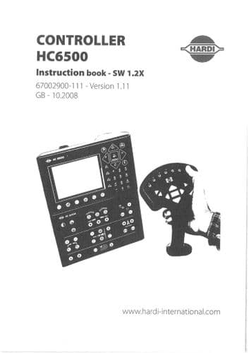 Hardi Sprayer Controller HC6500 Operators Manual