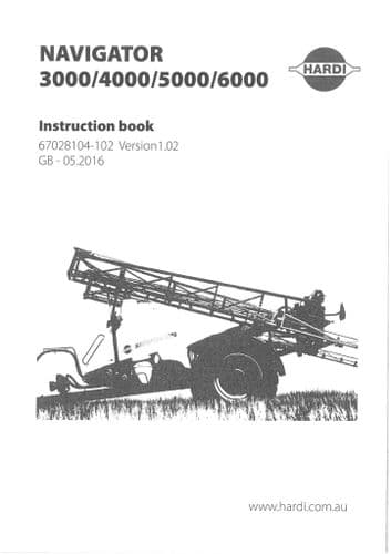 Hardi Sprayer Navigator 3000 4000 5000 6000 Operators Manual