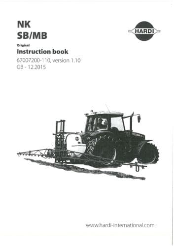 Hardi  Sprayer NK, SB & MB Operators Manual