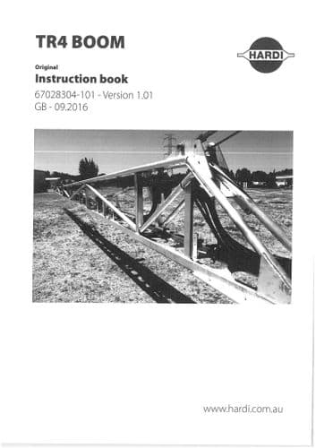 Hardi Sprayer TR4 Boom Operators Manual